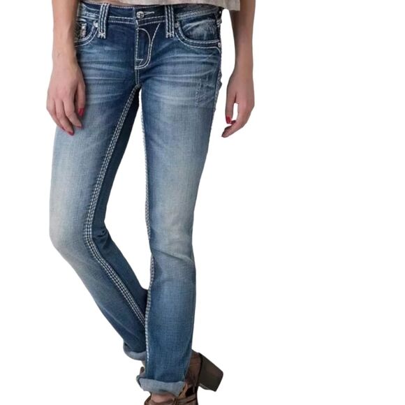 Rock Revival Charon Straight Stretch denim Jeans size 24 - Picture 1 of 12